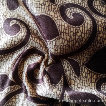 Tissu d&#39;ameublement imprimé africain en tricot de polyester imprimé